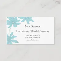 Light Blue Daisies Graduate Calling Card