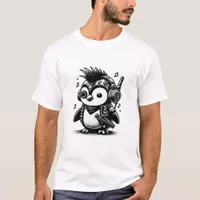 Whimsigoth Punkrock Weirdcore Penguin Vintage Art  T-Shirt