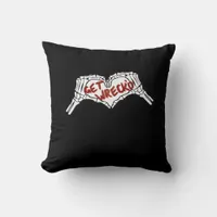 Get Wrecked Skeleton Hand Heart Classic Throw Pillow