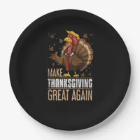 Make Turkey Great Again Funny Thanksgiving Trumpki Paper Plates
