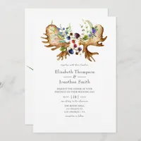Watercolor Rustic Forest Wedding Invitation