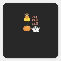 It’s Fall Y’all Vintage Style Square Sticker