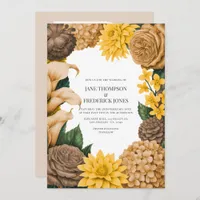 Golden Marigold, Terra Honey & Umber Spice Wedding Invitation