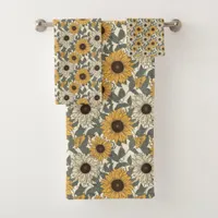 Sunflowers Bath Towel Set