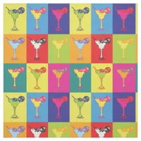 Pop Art Margarita Cocktails Retro Pattern Fabric