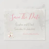 Pastel Butterflies Design Save The Date Postcards