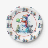 Disc Golf Themed Christmas Party Paper Plates