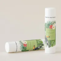 Watercolor Tropical Wedding Favor Green ID577 Lip Balm