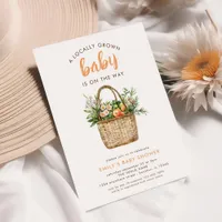 Locally Grown Farmers Market Baby Shower  Invitation