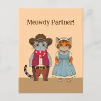 Western Style Cats Valentine Wild West Postcard