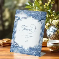 Chinoiserie Wedding Pattern Favors ID1094 Pedestal Sign