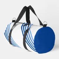 Duffel Bag - Blue Stripes on Diagonal