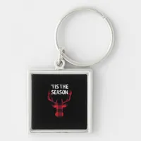 Tis The Season Funny Christmas Buck Deer Men Keychain