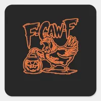 F-Caw-F Attitude Classic Vintage Style Square Sticker