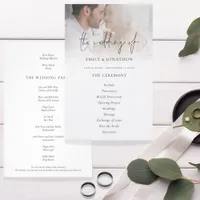 PAPER | Script Photo Black White Wedding Program