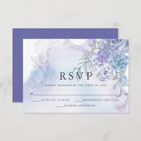  Rustic Floral Watercolor  RSVP Card