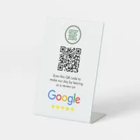 Google Reviews | Business Review Link QR Code Pedestal Sign