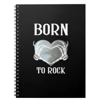Skeleton Hands Grey Heart Modern Aesthetic Notebook