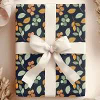 Vibrant Fall Foliage Floral Autumn Leaves Wrapping Paper