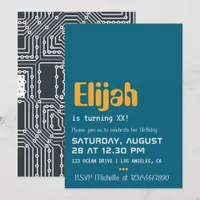 Computer Geek Birthday Party Invitation