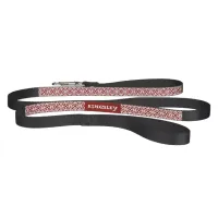 Geometric Red And White Pattern Name Dog Pet Leash