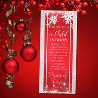 For Unto Us a Child is Born Christmas Bookmark