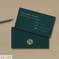 Simple Green Accountant CPA Business Card