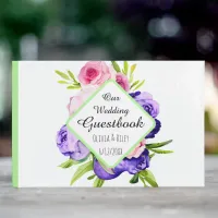 Beautiful Pastel Watercolor Flowers Guest Book