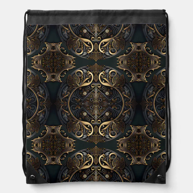 Medieval Historical Engraved  Drawstring Bag