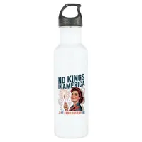 No Kings In America Fabulous Queens Pride 2025 Des Stainless Steel Water Bottle