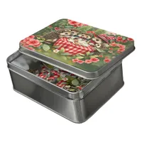 Afternoon Tea with Hedgehogs in Country Garden Jigsaw Puzzle