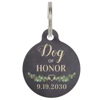 Dog Of Honor Personalized Pet Wedding ID Tag