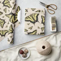 Southwest Yellow Swallowtail Butterflies All Over  Wrapping Paper