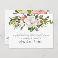 Floral Funeral Thank You Card