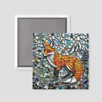 Mosaic Tile Fox Wildlife Art Magnet