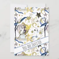 *~ Fantasy Fairy Stars  Baby Shower Invitation