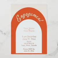 Minimalist Engagement Foil Invitation