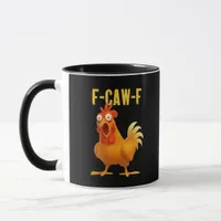F Caw F Funny Chicken Meme Trendy Modern Style Mug