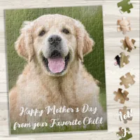 Cute Mothers Day Favorite Child Pet Dog Photo Jigsaw Puzzle