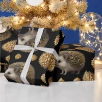 Cute Hedgehog Colorful  Wrapping Paper