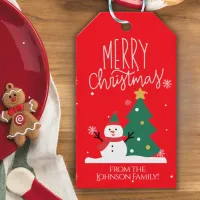 Snowman Christmas Gift Tags