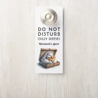 Do Not Disturb Silly Geese Funny Bachelorette Door Hanger