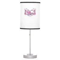 Halloween Skull Heart Hands Skeleton Beanie Design Table Lamp
