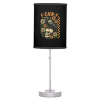 F-Caw-F Crow Pun Funny Bird Cawing Grunge Hallowee Table Lamp