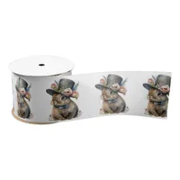 Adorable Watercolor Rabbit Satin Ribbon