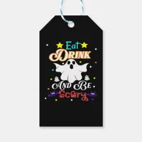 Eat Drink And Be Scary Happy Halloween Day Gift Tags