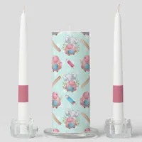 Back to School Elephant Pattern Unity Candle Set