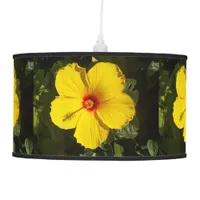 Yellow Hibiscus Flower Ceiling Lamp