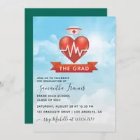 Nurse themed Graduation Party Invitation