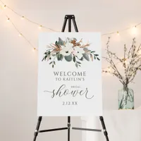 Bridal Shower Welcome Pampas Grass Greenery Floral Foam Board